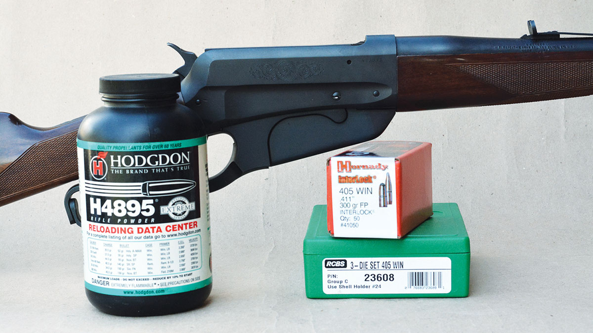 Hodgdon H-4895 powder will give top accuracy and overall performance in the Winchester/Miroku manufactured Model 1895 chambered in 405 Winchester.